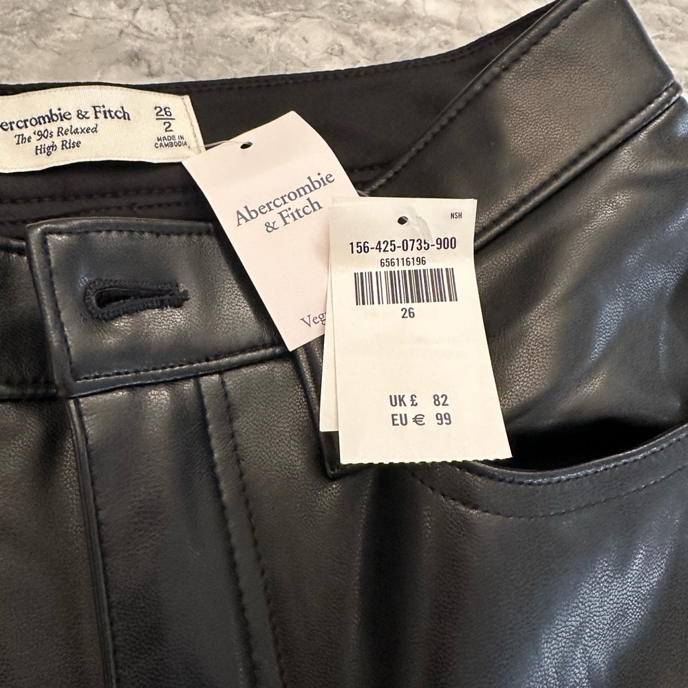 Black Faux Leather Pants - Picture 4 of 6